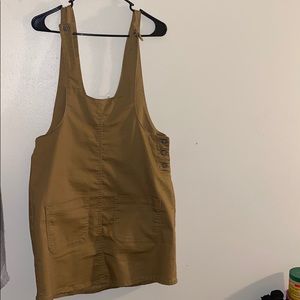 Tan Overall Dress
